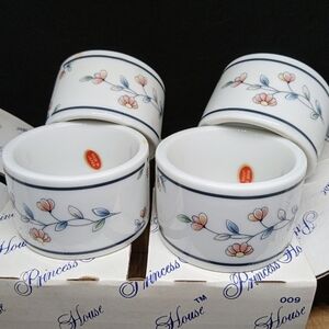 Floral Ceramic Napkin Rings
